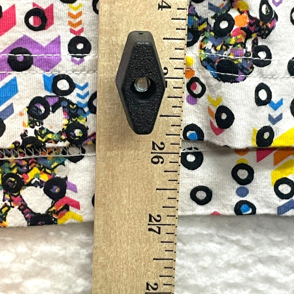 Robert Graham Shirt Mens Small Polo Skulls Day Of The Dead Neon All Over Print - Picture 9 of 10